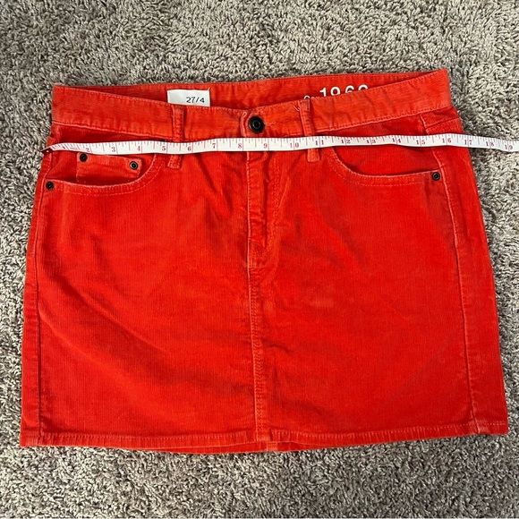 {Gap} Corduroy Red/Orange Mini Skirt - Picture 2 of 8